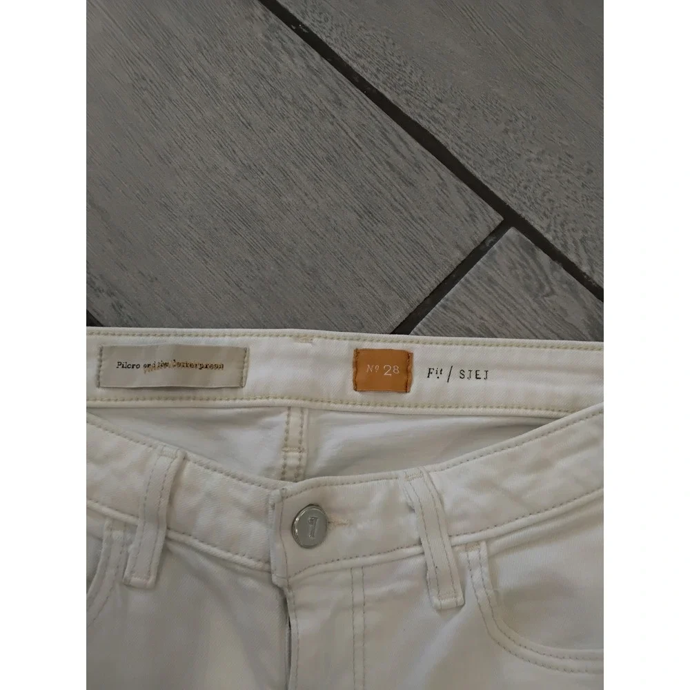 Pilcro and the Letterpress Stet White Denim Shorts Womens Size 28 Anthropologie - Picture 2 of 4